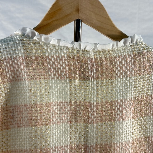 Hannah White and Pink Blazer with Textured Finish,Y2K,Vintage. - Picture 5 of 6